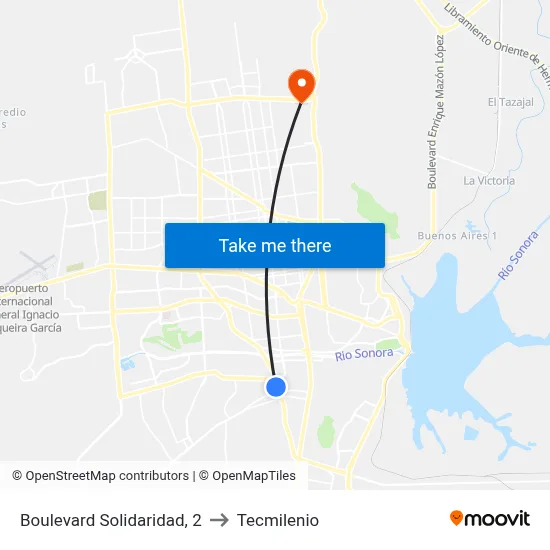 Boulevard Solidaridad, 2 to Tecmilenio map