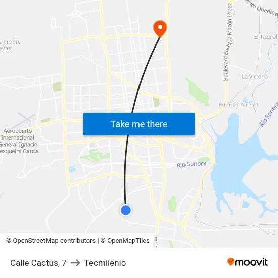 Calle Cactus, 7 to Tecmilenio map