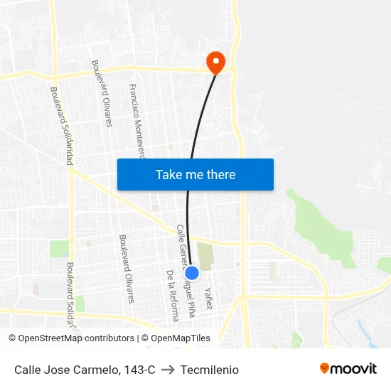Calle Jose Carmelo, 143-C to Tecmilenio map