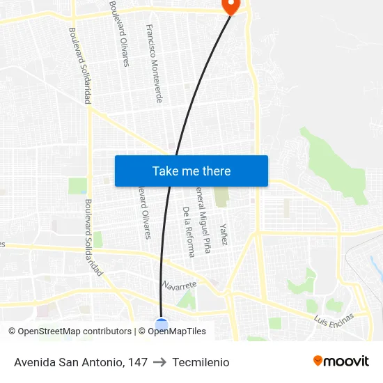 Avenida San Antonio, 147 to Tecmilenio map
