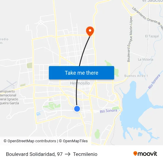 Boulevard Solidaridad, 97 to Tecmilenio map