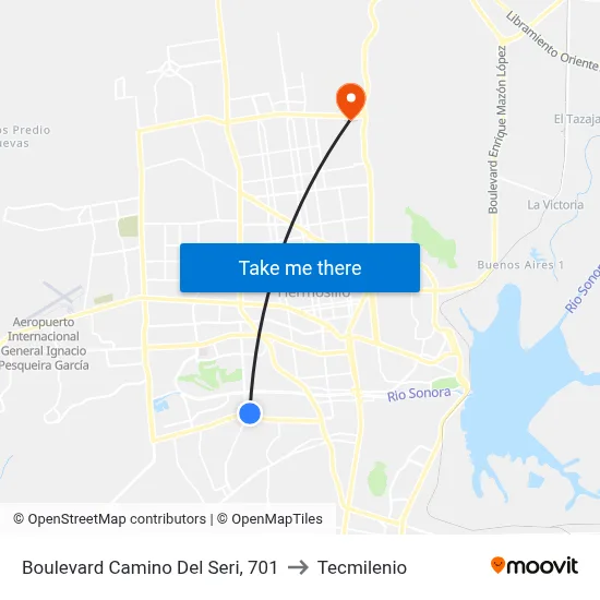 Boulevard Camino Del Seri, 701 to Tecmilenio map