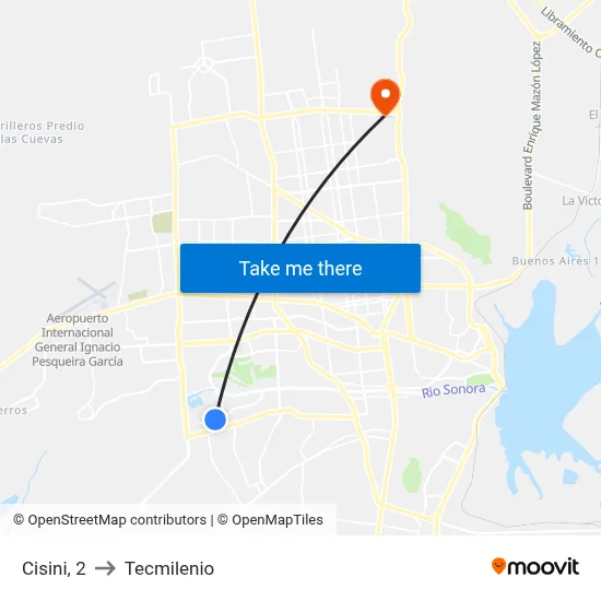 Cisini, 2 to Tecmilenio map