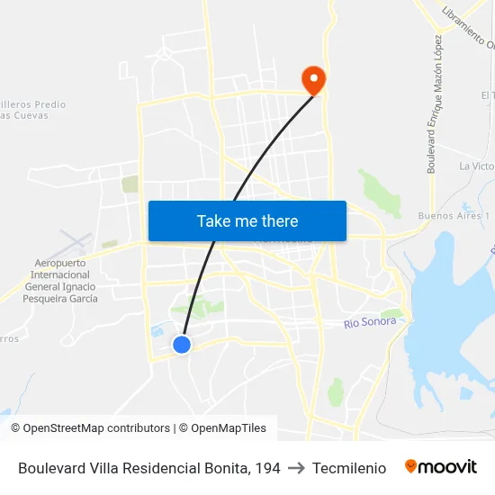 Boulevard Villa Residencial Bonita, 194 to Tecmilenio map