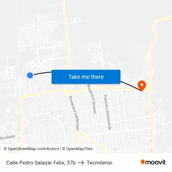 Calle Pedro Salazar Felix, 37b to Tecmilenio map