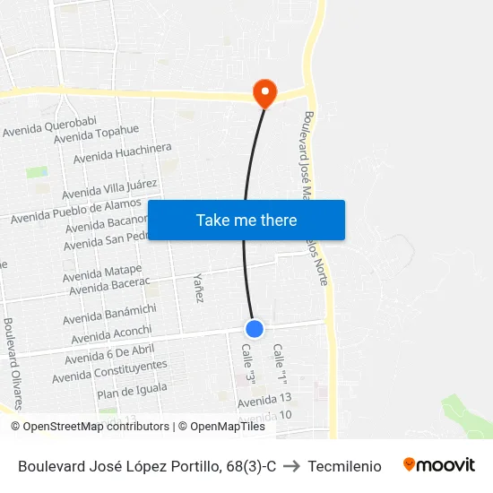 Boulevard José López Portillo, 68(3)-C to Tecmilenio map