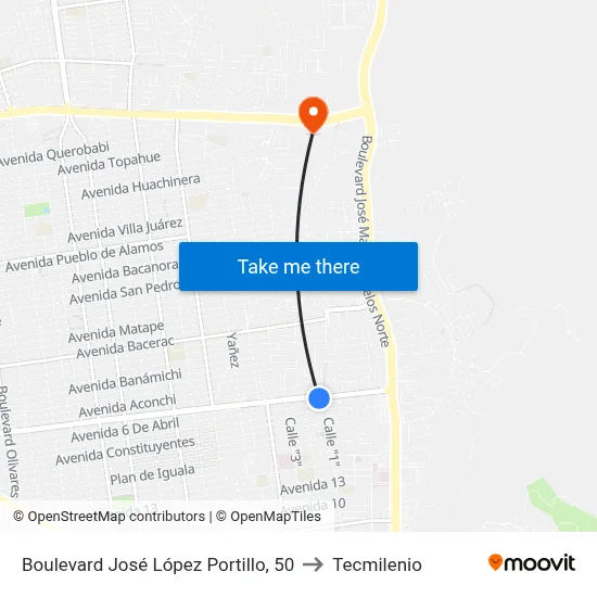 Boulevard José López Portillo, 50 to Tecmilenio map