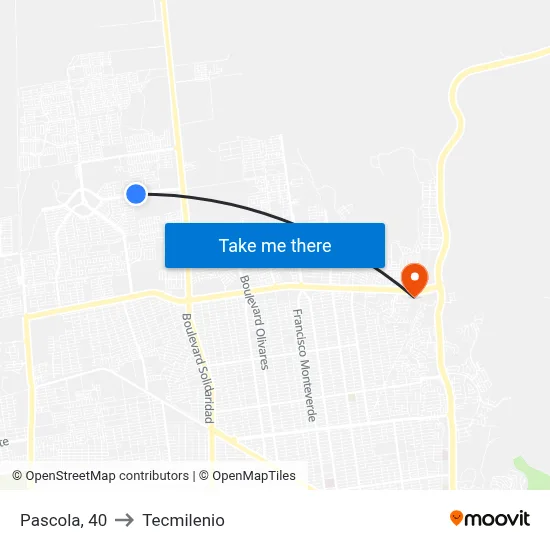 Pascola, 40 to Tecmilenio map