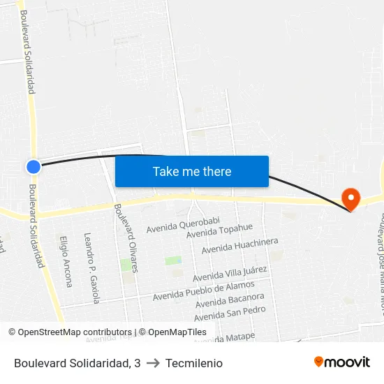 Boulevard Solidaridad, 3 to Tecmilenio map