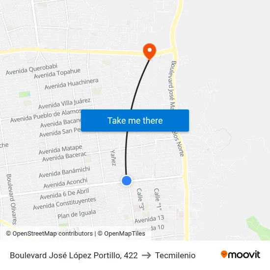 Boulevard José López Portillo, 422 to Tecmilenio map