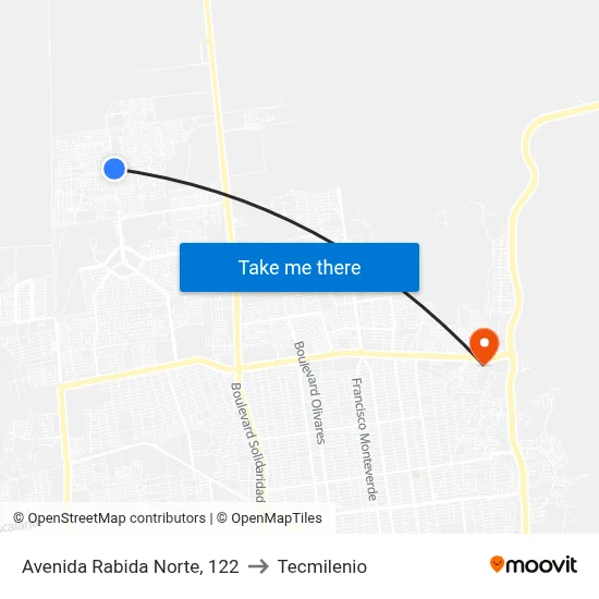 Avenida Rabida Norte, 122 to Tecmilenio map