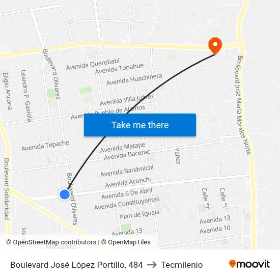 Boulevard José López Portillo, 484 to Tecmilenio map