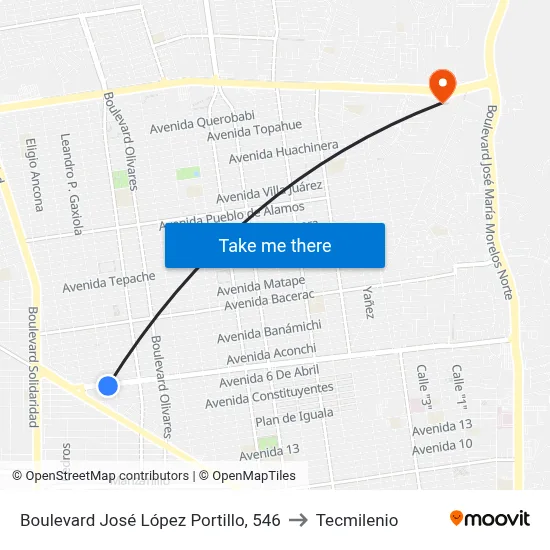 Boulevard José López Portillo, 546 to Tecmilenio map