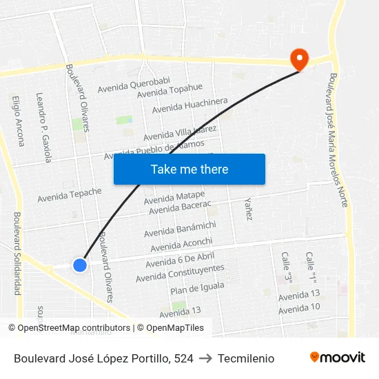 Boulevard José López Portillo, 524 to Tecmilenio map