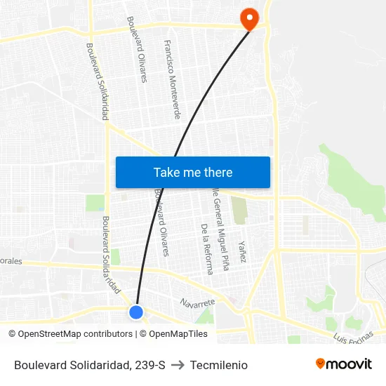 Boulevard Solidaridad, 239-S to Tecmilenio map