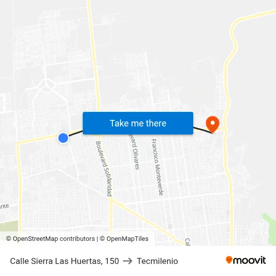 Calle Sierra Las Huertas, 150 to Tecmilenio map