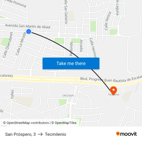 San Próspero, 3 to Tecmilenio map