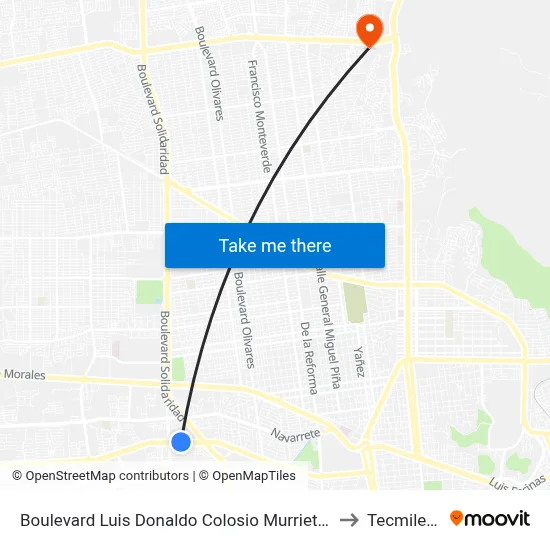 Boulevard Luis Donaldo Colosio Murrieta, 632 to Tecmilenio map