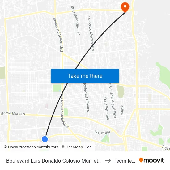 Boulevard Luis Donaldo Colosio Murrieta, 719 to Tecmilenio map