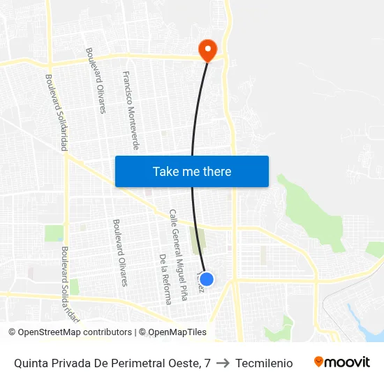 Quinta Privada De Perimetral Oeste, 7 to Tecmilenio map