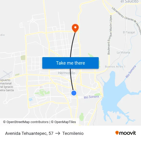 Avenida Tehuantepec, 57 to Tecmilenio map