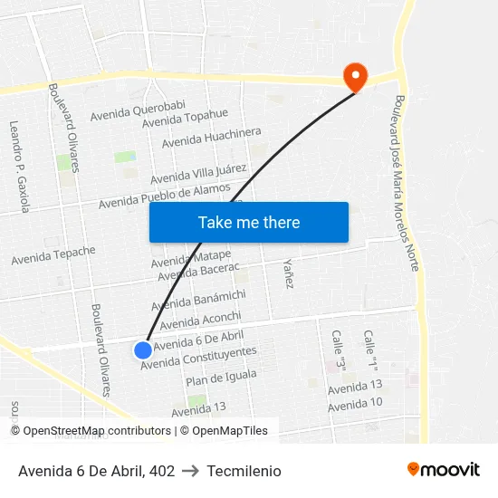 Avenida 6 De Abril, 402 to Tecmilenio map