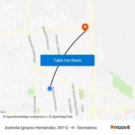 Avenida Ignacio Hernández, 397-S to Tecmilenio map