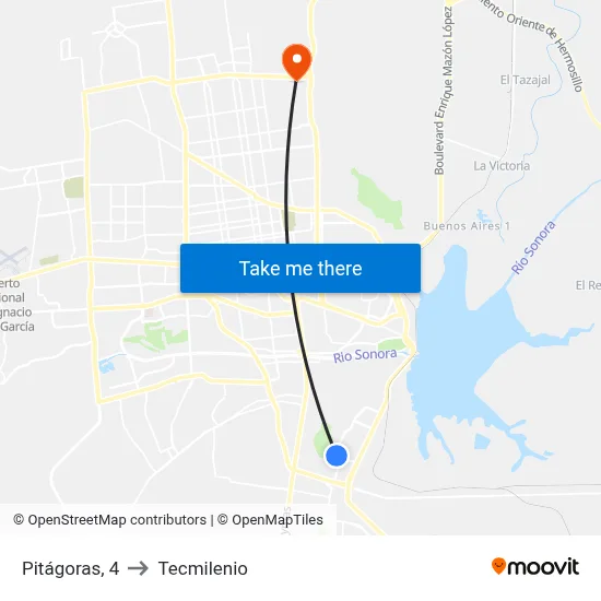 Pitágoras, 4 to Tecmilenio map