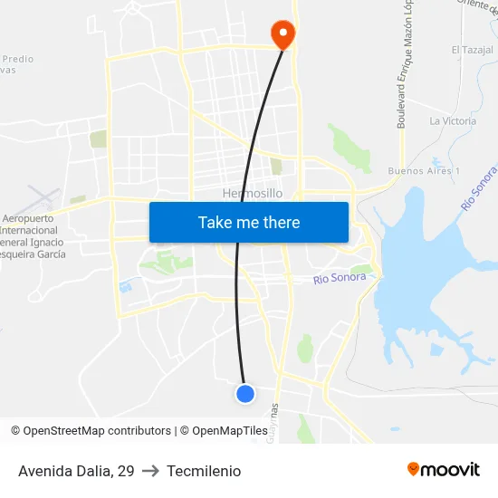 Avenida Dalia, 29 to Tecmilenio map