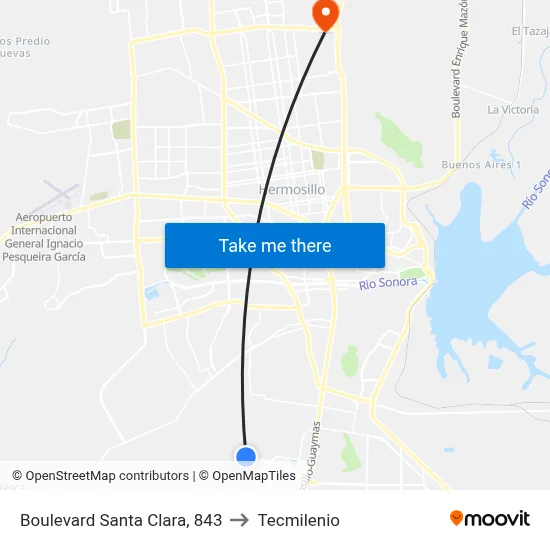 Boulevard Santa Clara, 843 to Tecmilenio map