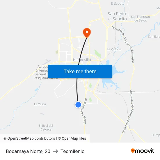 Bocamaya Norte, 20 to Tecmilenio map