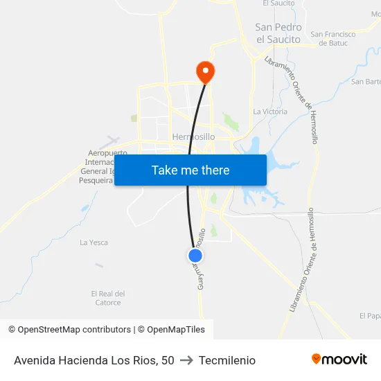 Avenida Hacienda Los Rios, 50 to Tecmilenio map