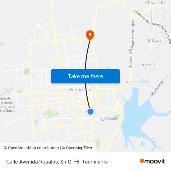 Calle Avenida Rosales, Sn-C to Tecmilenio map