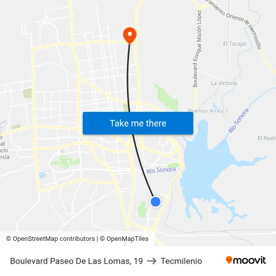Boulevard Paseo De Las Lomas, 19 to Tecmilenio map