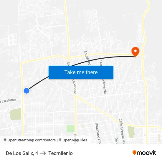 De Los Salix, 4 to Tecmilenio map