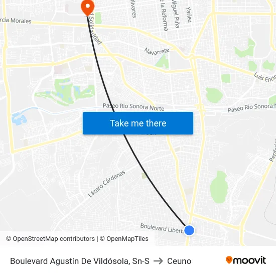 Boulevard Agustín De Vildósola, Sn-S to Ceuno map