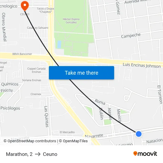 Marathon, 2 to Ceuno map