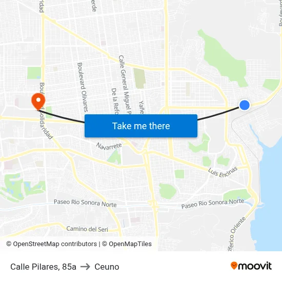 Calle Pilares, 85a to Ceuno map