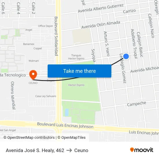 Avenida José S. Healy, 462 to Ceuno map