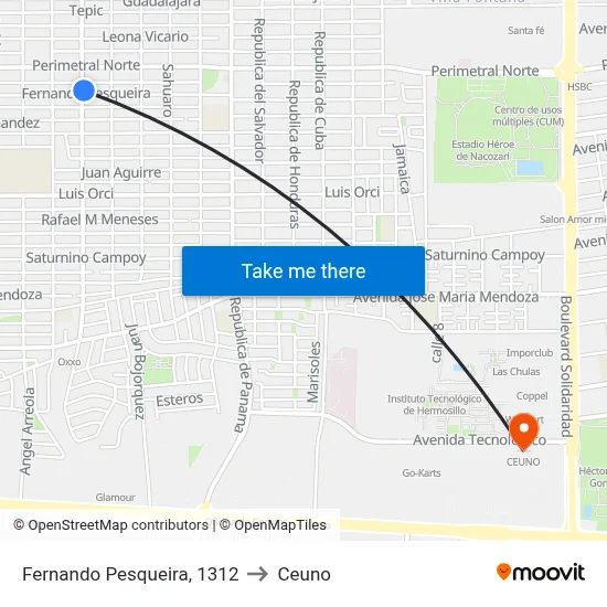 Fernando Pesqueira, 1312 to Ceuno map