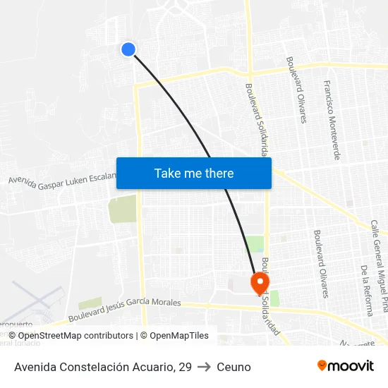 Avenida Constelación Acuario, 29 to Ceuno map