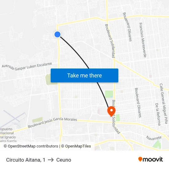 Circuito Aitana, 1 to Ceuno map