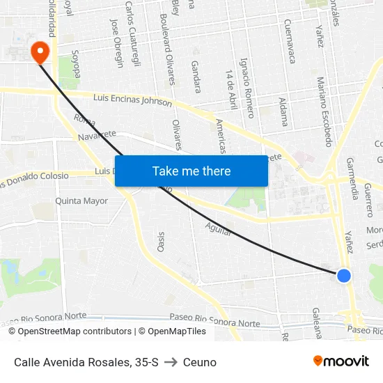 Calle Avenida Rosales, 35-S to Ceuno map