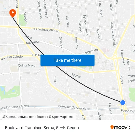 Boulevard Francisco Serna, 5 to Ceuno map