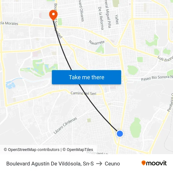 Boulevard Agustín De Vildósola, Sn-S to Ceuno map