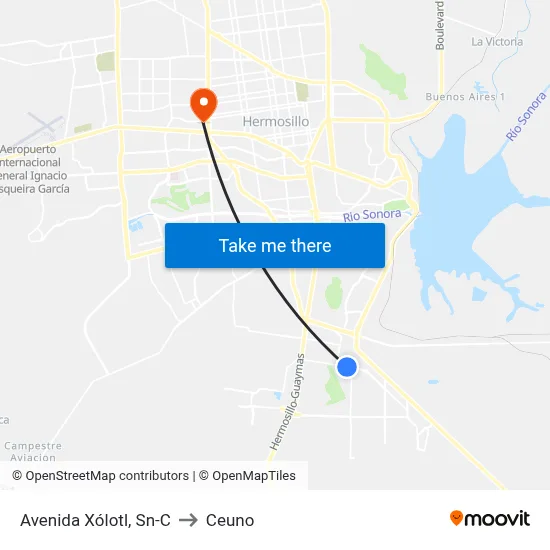 Avenida Xólotl, Sn-C to Ceuno map