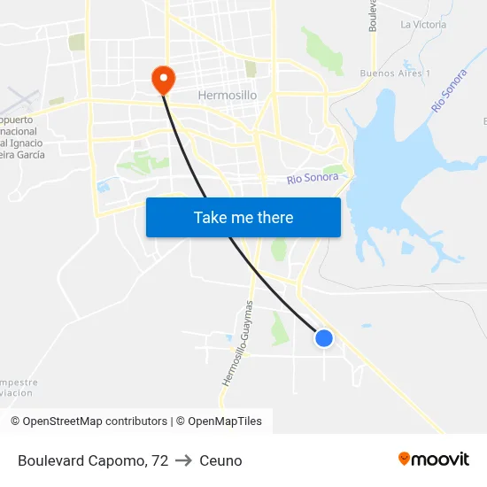 Boulevard Capomo, 72 to Ceuno map