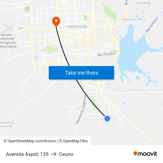 Avenida Áspid, 135 to Ceuno map