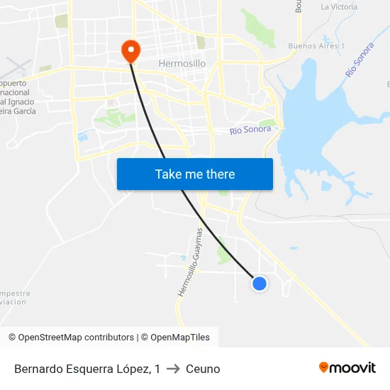 Bernardo Esquerra López, 1 to Ceuno map