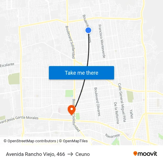 Avenida Rancho Viejo, 466 to Ceuno map